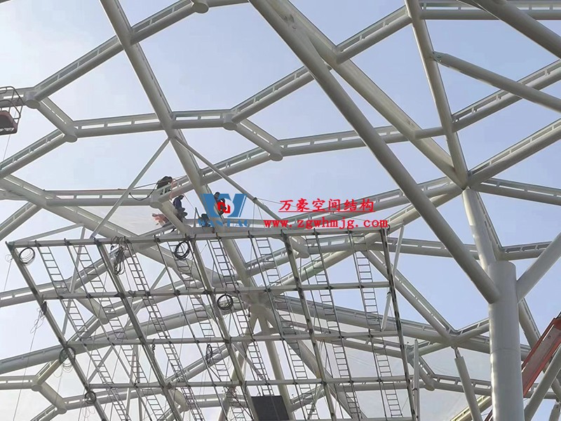 文一塘溪津門天幕鋼結構及ETFE膜結構氣枕膜工程