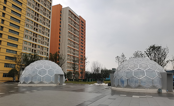 無線創智城市功能空間業態優化五星集市鋼膜結構工程