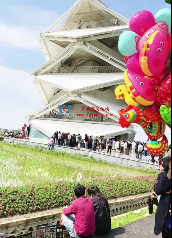 這個PTFE膜結構景觀建筑火啦！